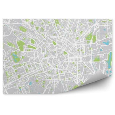 Papier peint Plan de la ville de Milan