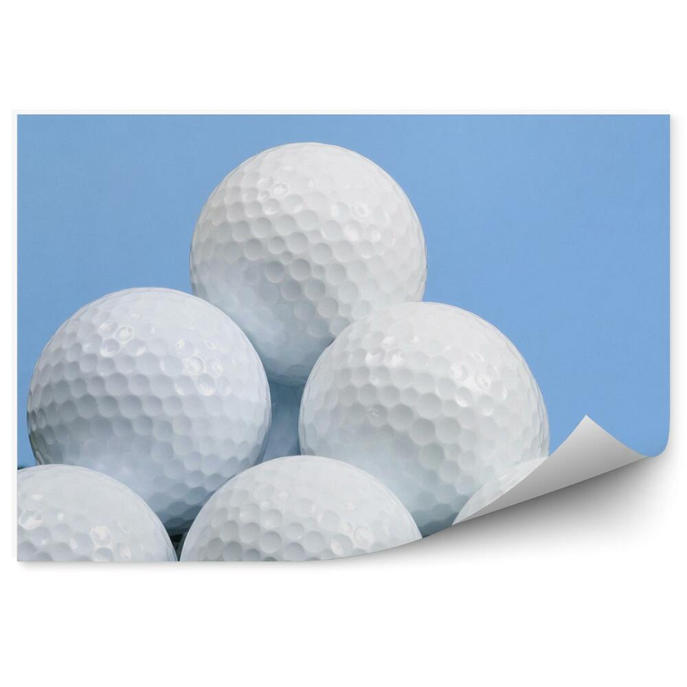 Papier peint Balles De Golf Pyramide Herbe Ciel