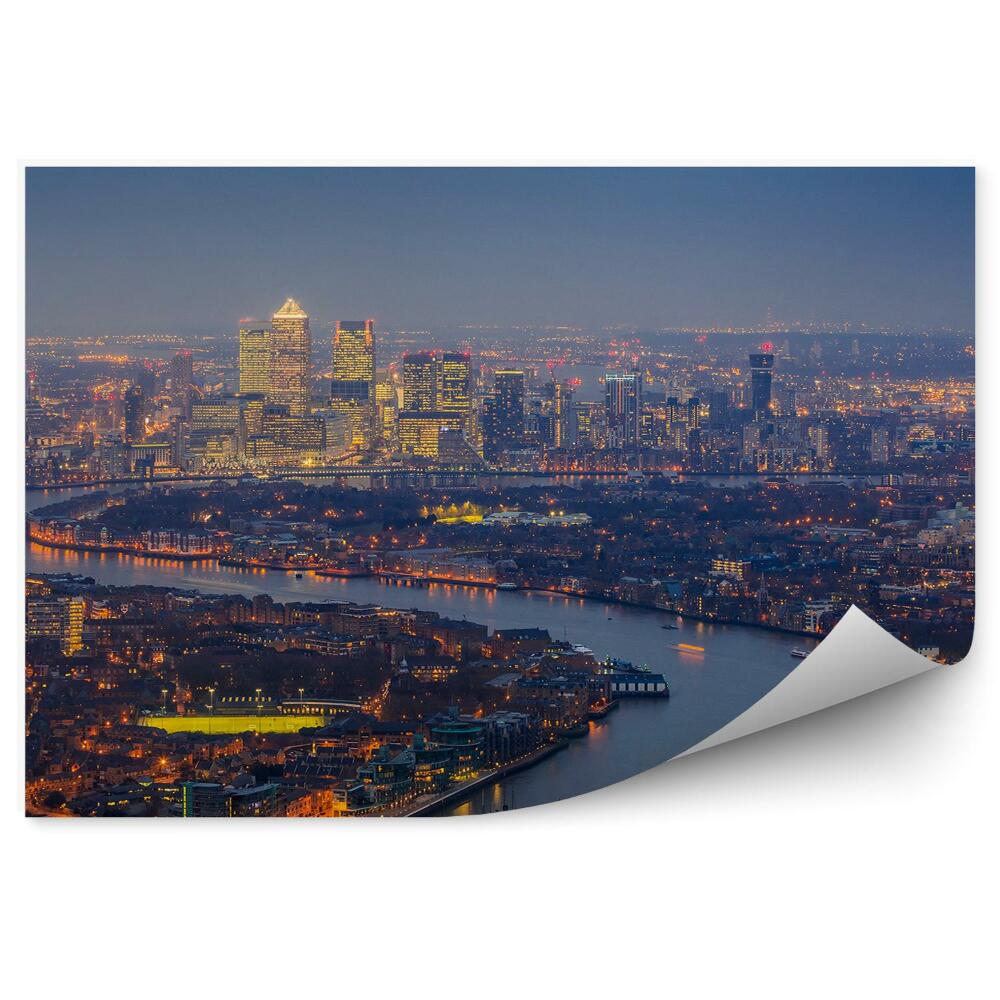 Papier peint Panorama de la ville de Londres Lumières