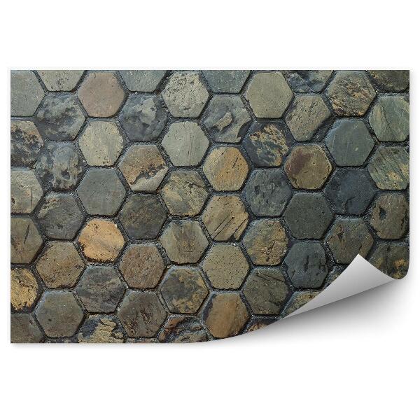 Papier peint Carreaux géométriques hexagonaux