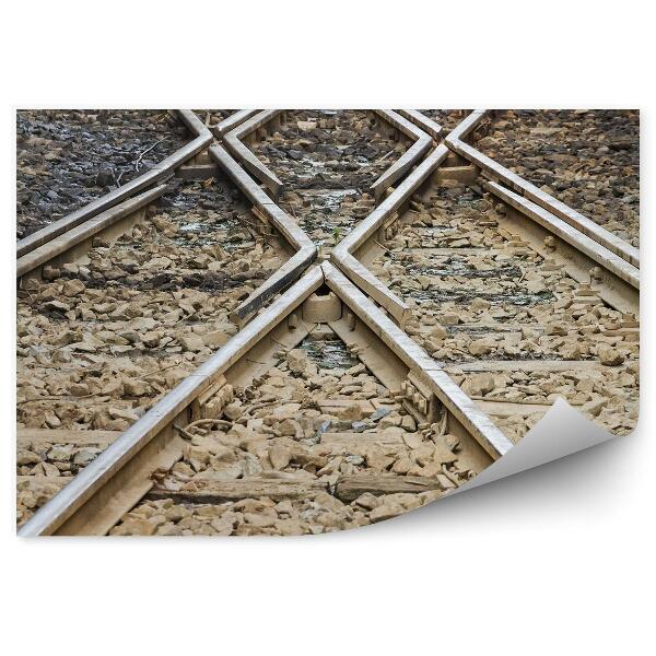 Papier peint Chemins de fer trains pierres