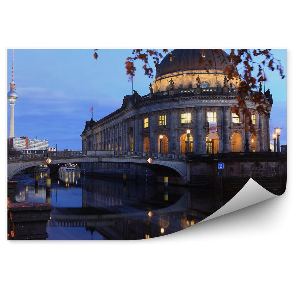 Papier peint Tour de télévision Bâtiments Vue Route Voitures Berlin Ciel Nuages Allemagne
