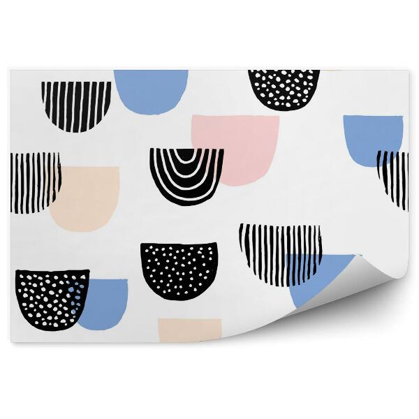 Tapisserie panoramique Motif géométrique coloré