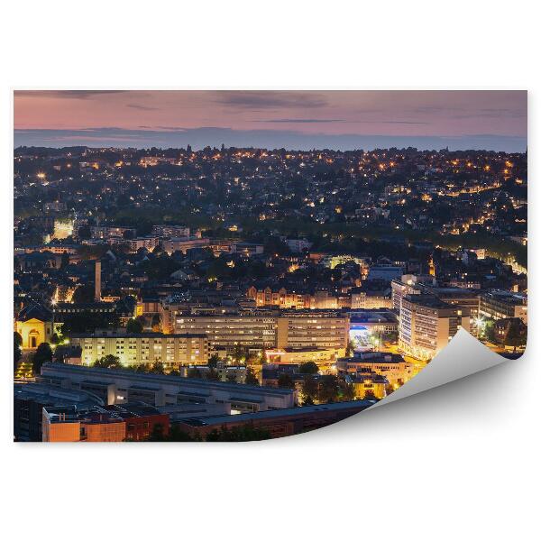 Papier peint Lumière crépusculaire de la ville bâtiments architecture