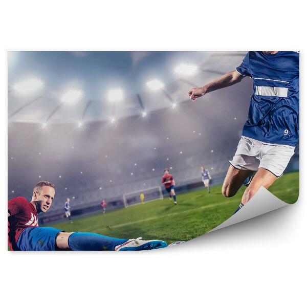 Papier peint Action sur le terrain de football