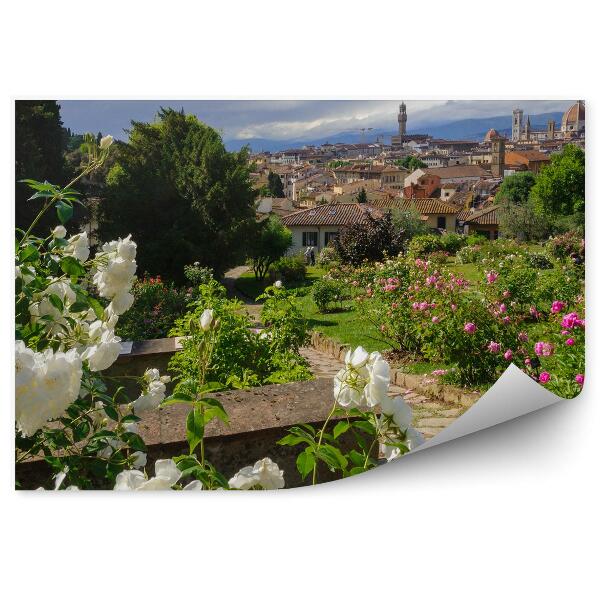 Papier peint Italie Fleurs Nature Couleurs Vert Ville