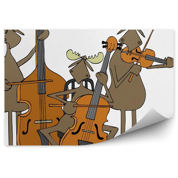 Papier peint Elks Drawn Musical Instrument Musician