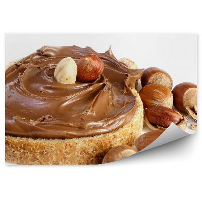 Tapisserie panoramique Tranches de pain crème au chocolat noix