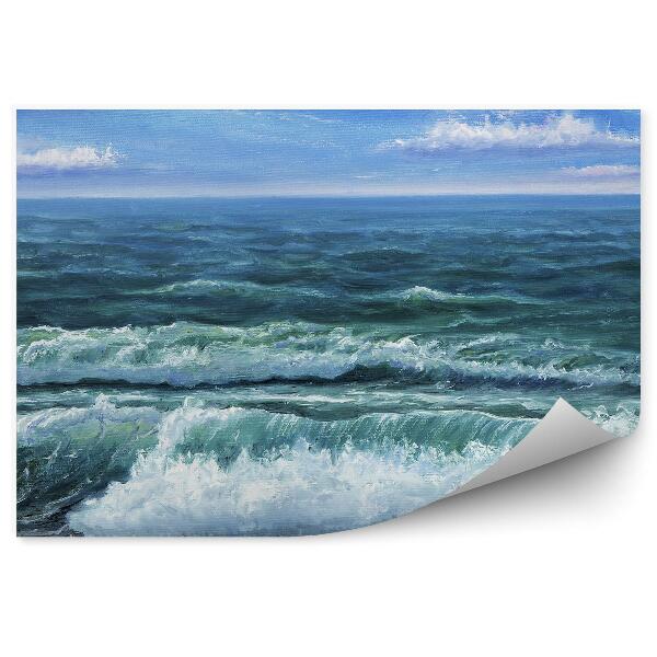 Papier peint Océan Vagues Ciel Nuages