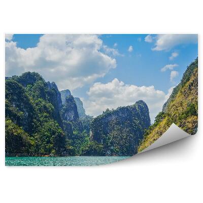 Papier peint Lac et montagnes de Cheow Lan Thaïlande