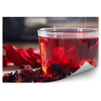 Tapisserie panoramique Tasse à thé hibiscus séché