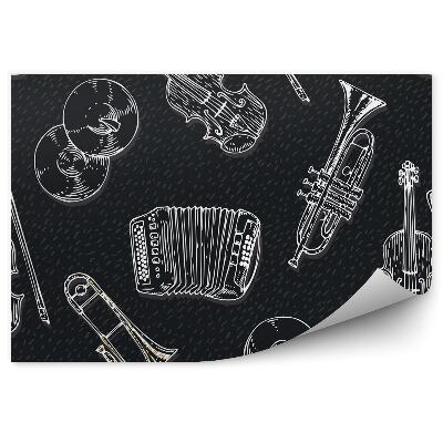 Tapisserie panoramique Instruments de musique 