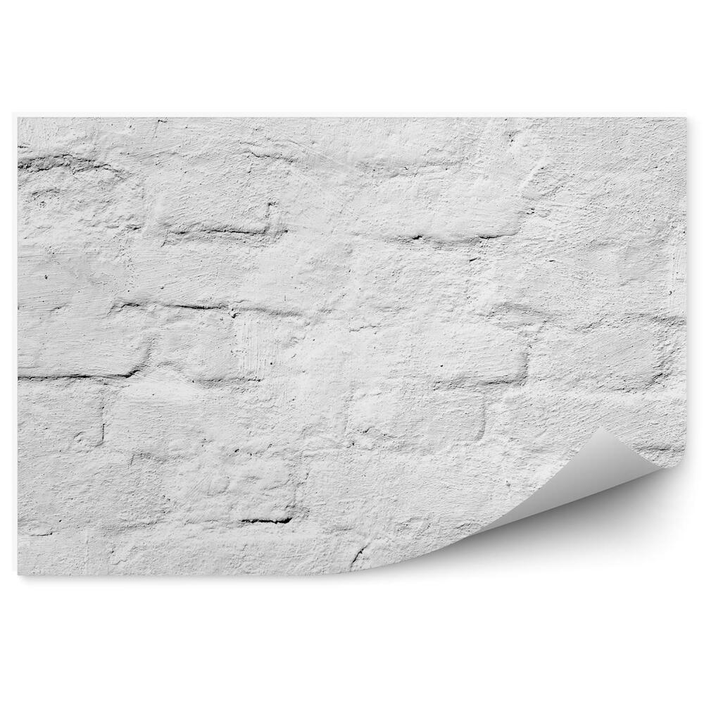 Papier peint Vieux mur de briques blanches