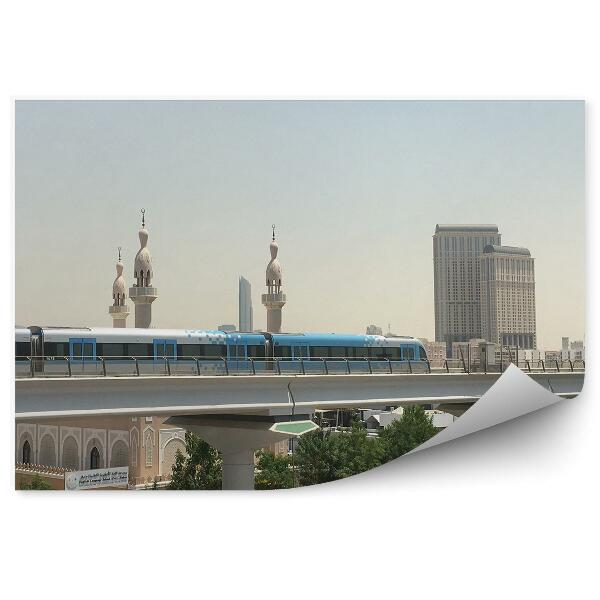 Papier peint Dubai train city transport traffic