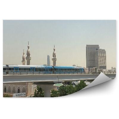 Papier peint Dubai train city transport traffic