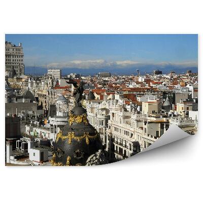 Papier peint Panorama ville madrid nuages architecture