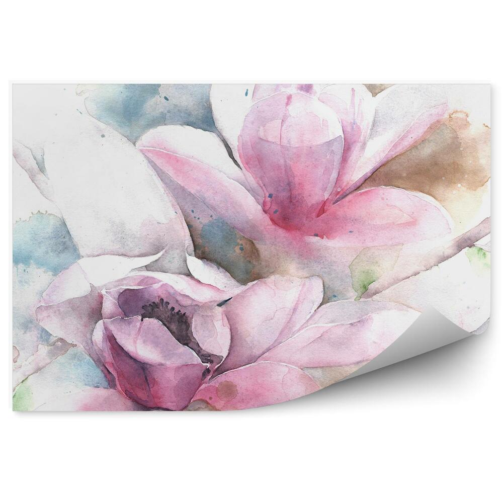 Papier peint Tulipes magnolias fleurs fond image