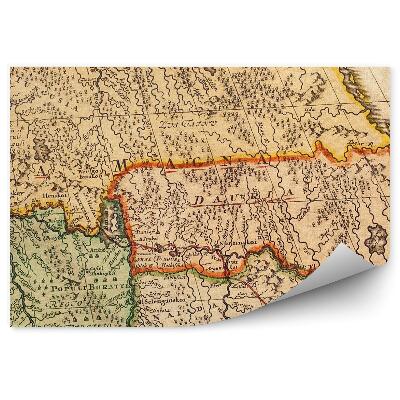 Papier peint Fragment de carte ancienne de l'asie