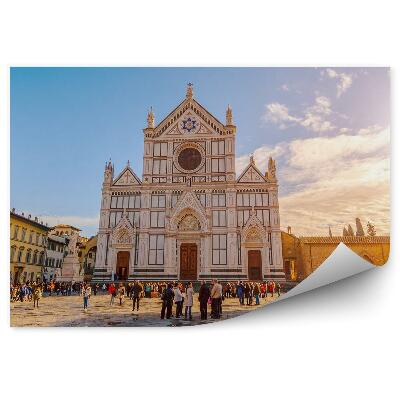 Papier peint Église de la Sainte-Croix Peuple Ciel Nuages Florence