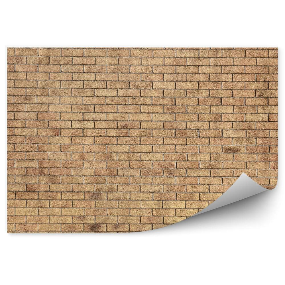 Papier peint Mur de briques jaunes