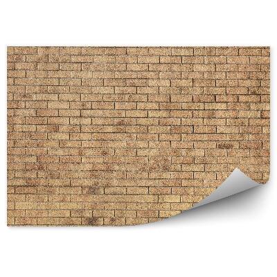 Papier peint Mur de briques jaunes