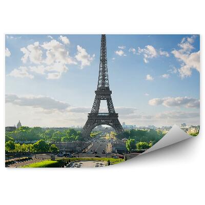 Papier peint Parc verdoyant végétation tour eiffel