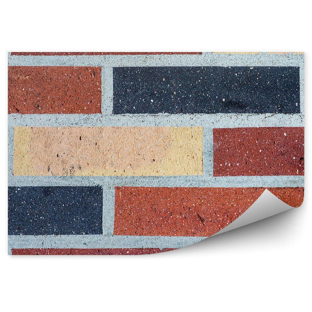Papier peint Briques de différentes couleurs