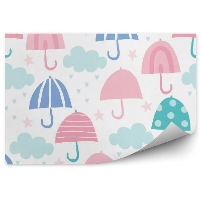 Papier peint panoramique Nuages et parapluies