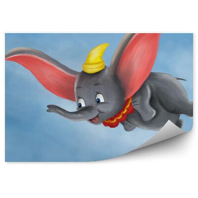 Tapisserie murale Eléphant de cirque volant dans le ciel