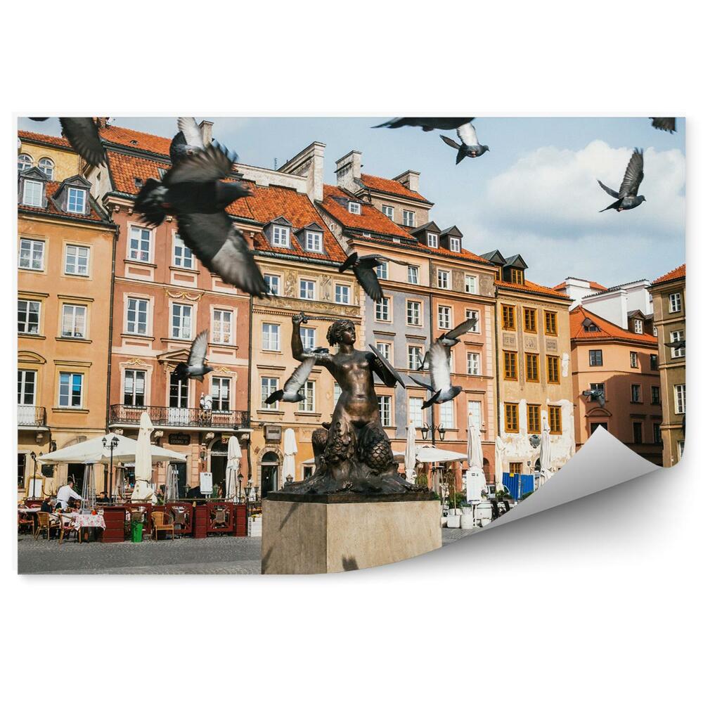 Papier peint Varsovie sirène vieille ville Pologne