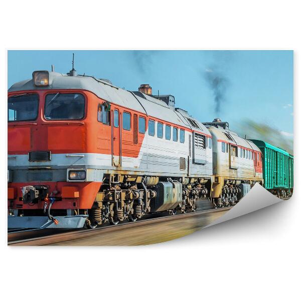 Papier peint Train de marchandises chemin de fer