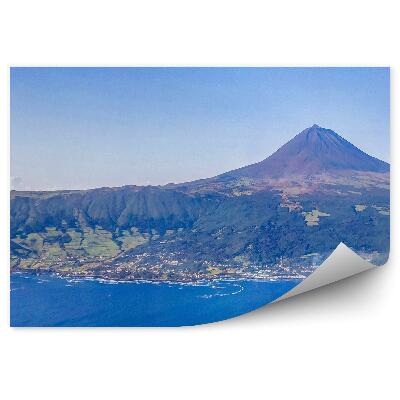 Papier peint Vue D'oiseau Pico Island Volcan Océan Ciel