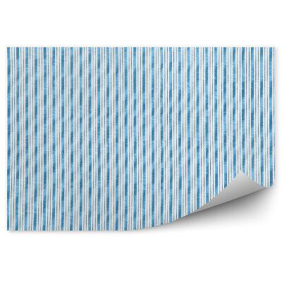 Papier peint Fines rayures bleues