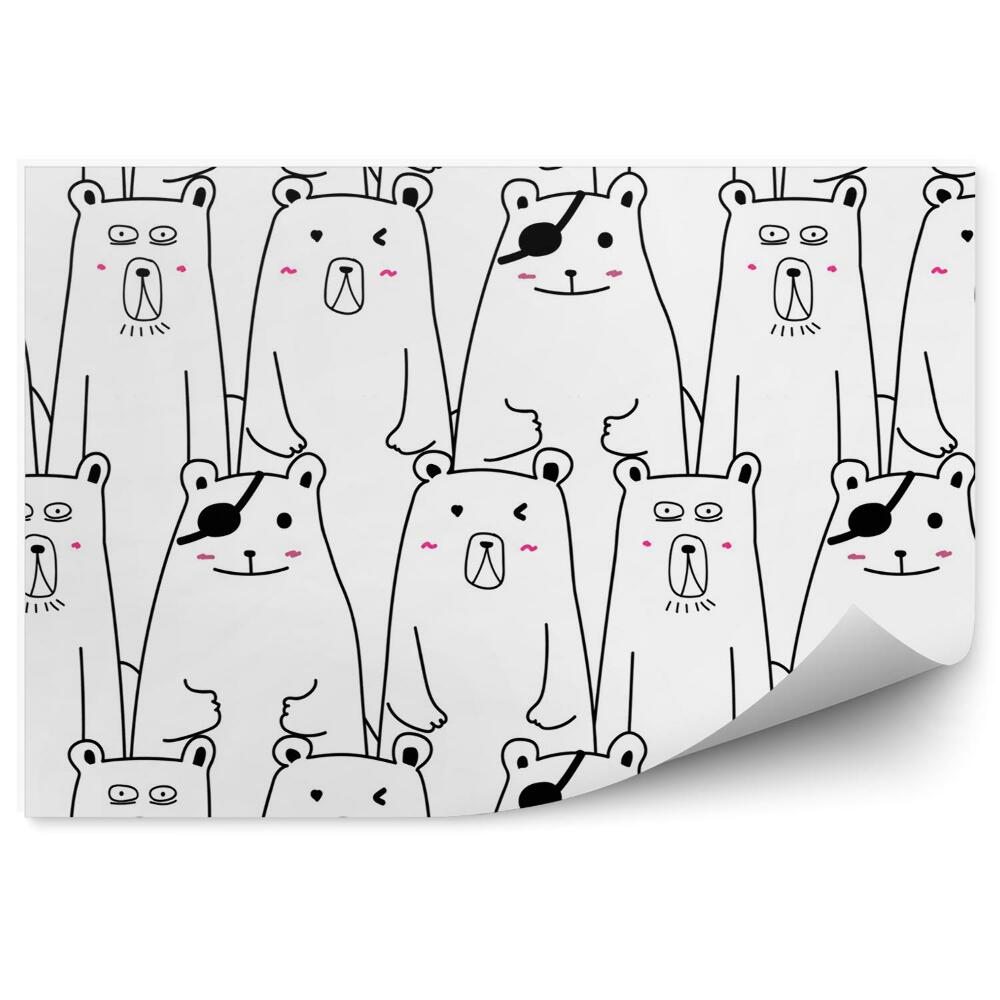 Tapisserie murale Oursons doux en dessin animé