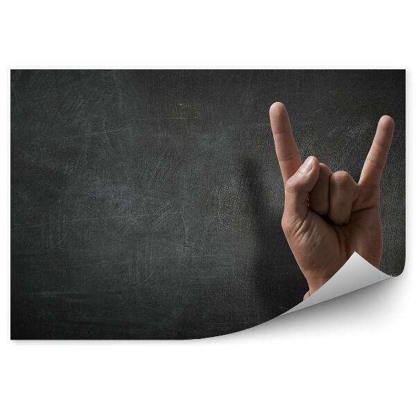 Papier peint Geste Rock Main Costume Fond sombre