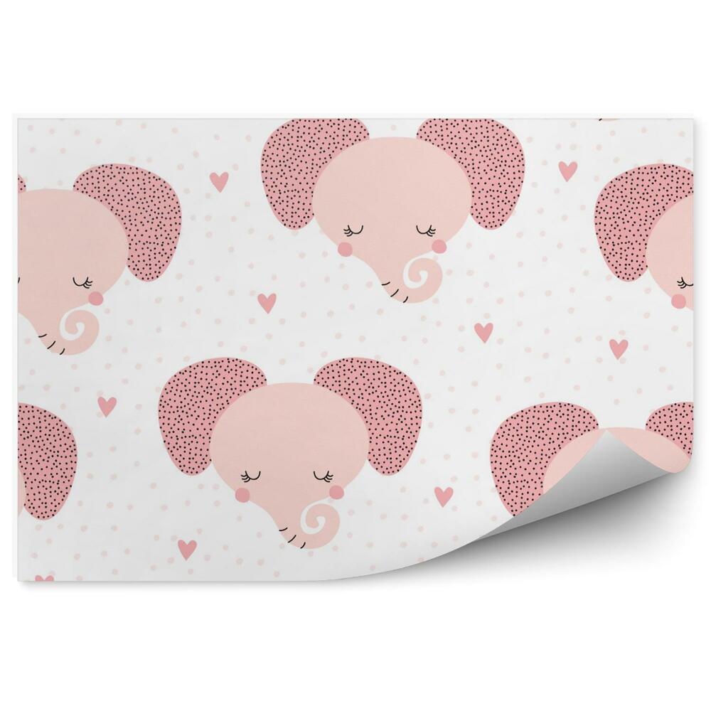 Tapisserie murale Éléphants roses
