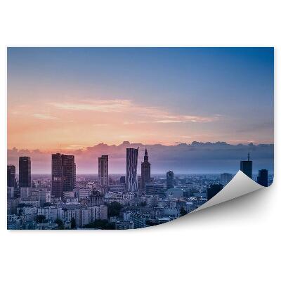 Papier peint Palais De La Culture Et De La Science Varsovie Gratte-Ciel Vue À Vol D'oiseau