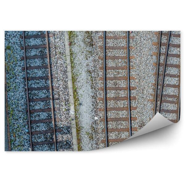 Papier peint Vue à vol d'oiseau des voies ferrées