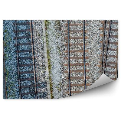 Papier peint Vue à vol d'oiseau des voies ferrées