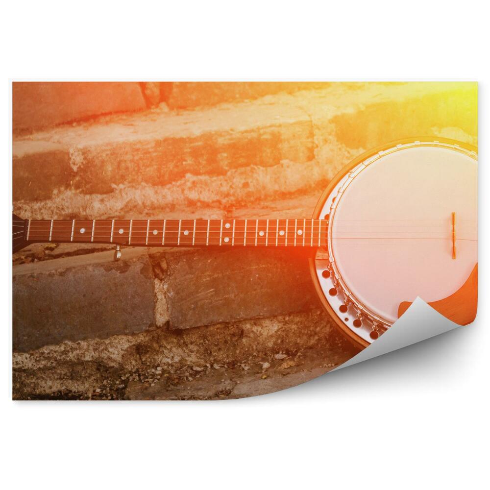 Papier peint Banjo argenté Escalier en pierre Lumière du soleil