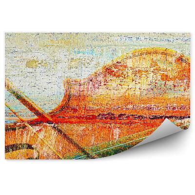 Papier peint Violon Couleurs Abstrait