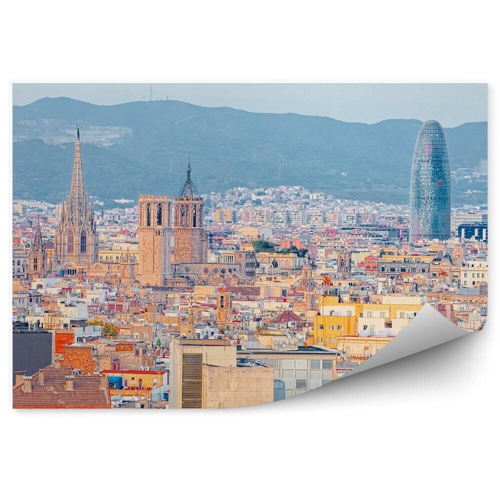 Papier peint Barcelone vue d'oiseau
