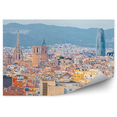 Papier peint Barcelone vue d'oiseau
