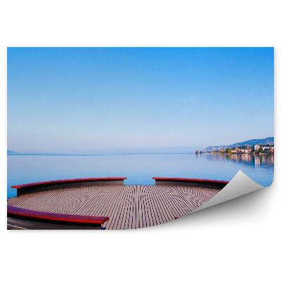 Papier peint Vue du lac de Genève en Suisse