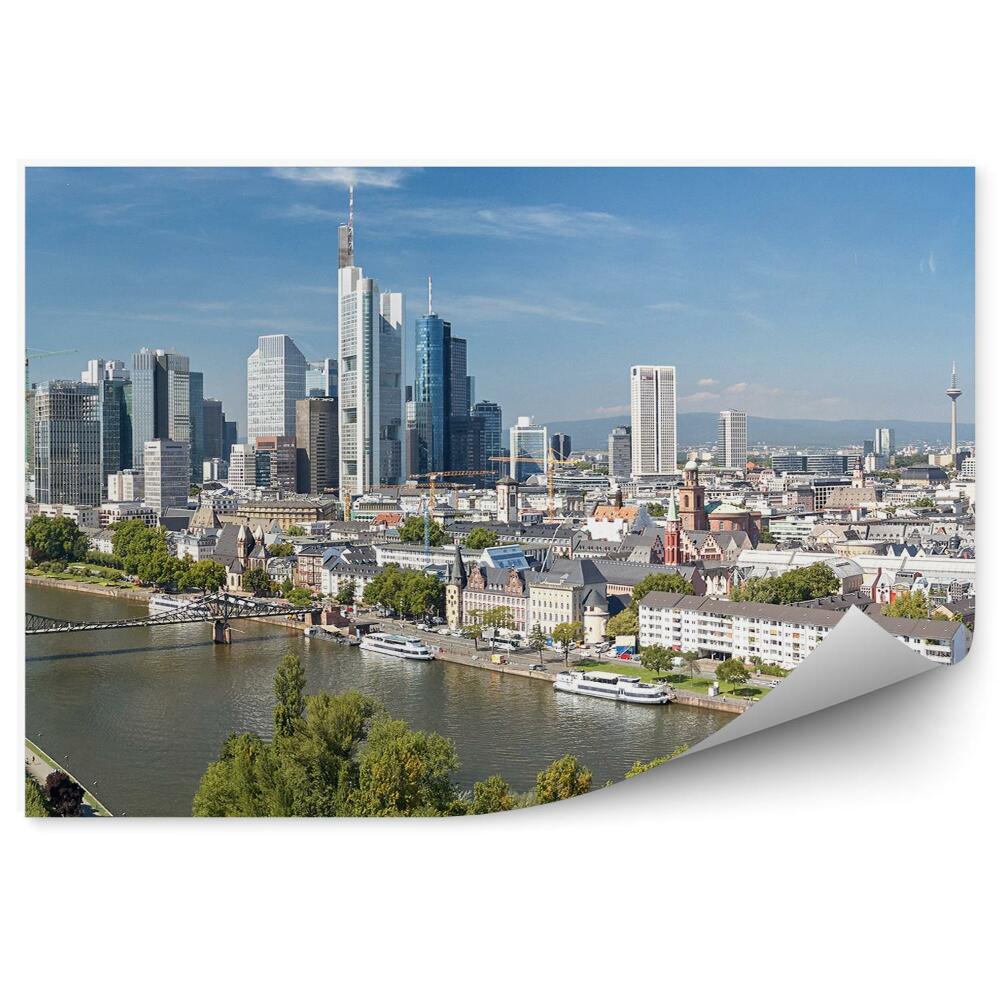 Papier peint Rivière à deux rives architecture de la ville