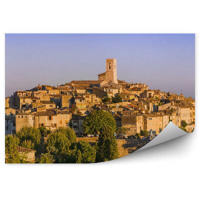 Papier peint Ville de Saint-Paul-De-Vence Provence France Montagnes Ciel