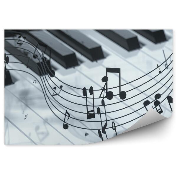 Papier peint Feuille de musique Alto Clé de Cinq Clés de Piano