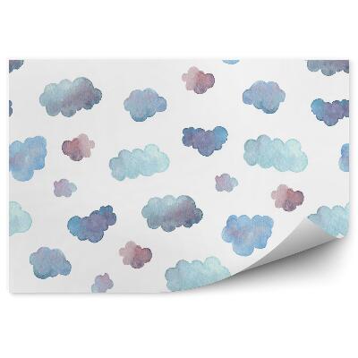 Tapisserie panoramique Nuages bleus