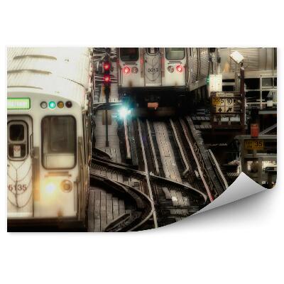 Papier peint Trains transport léger sur rail