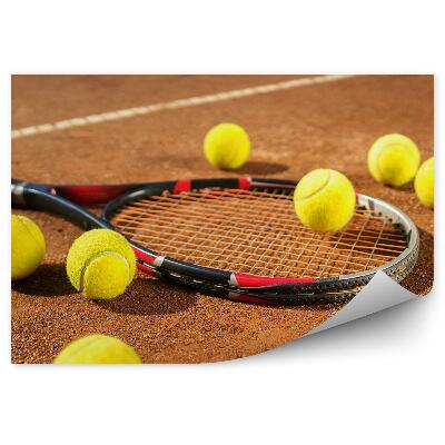 Papier peint Tennis balle de raquette court